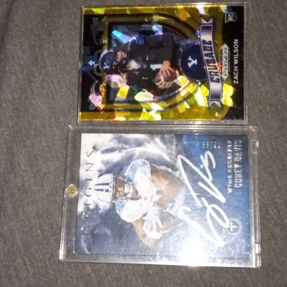 Zach Wilson and Corey Davis auto